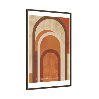 Abstract Arch Framed Canvas Wall Art — Mid-Century Modern Minimalist Decor | Vintageanna
