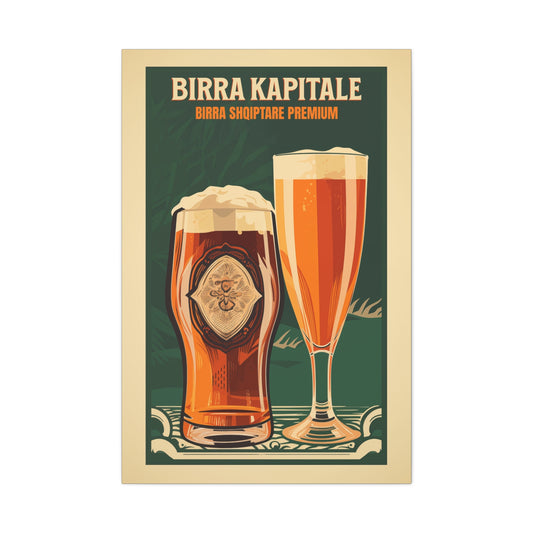 "Vintage Birra Kapitale Poster - Birra Kapitale Premium Frameless Stretched Matte Canvas" Matte Canvas, Stretched, 1.25"
