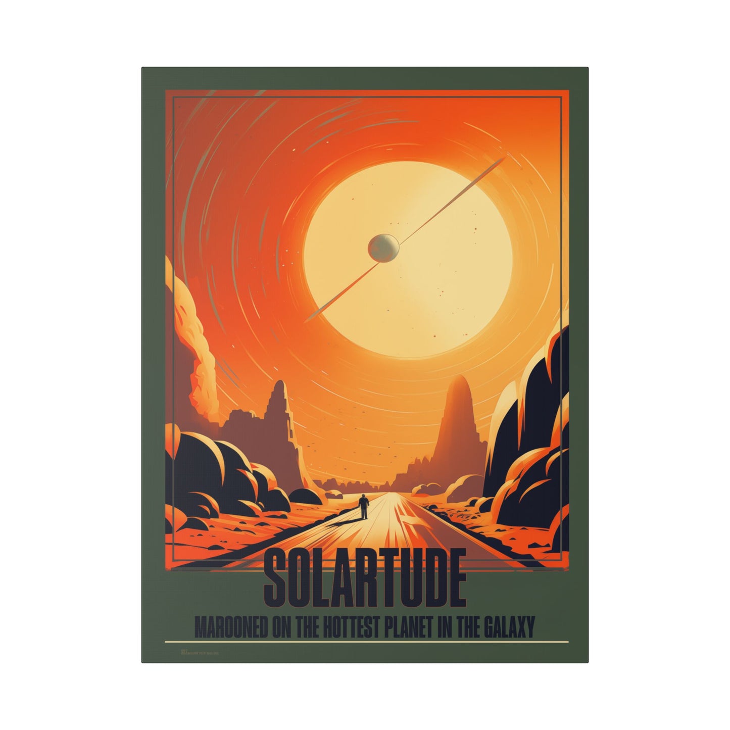 "Solartude - Retro Sci-Fi Wall Art on Classic Stretched Canvas"