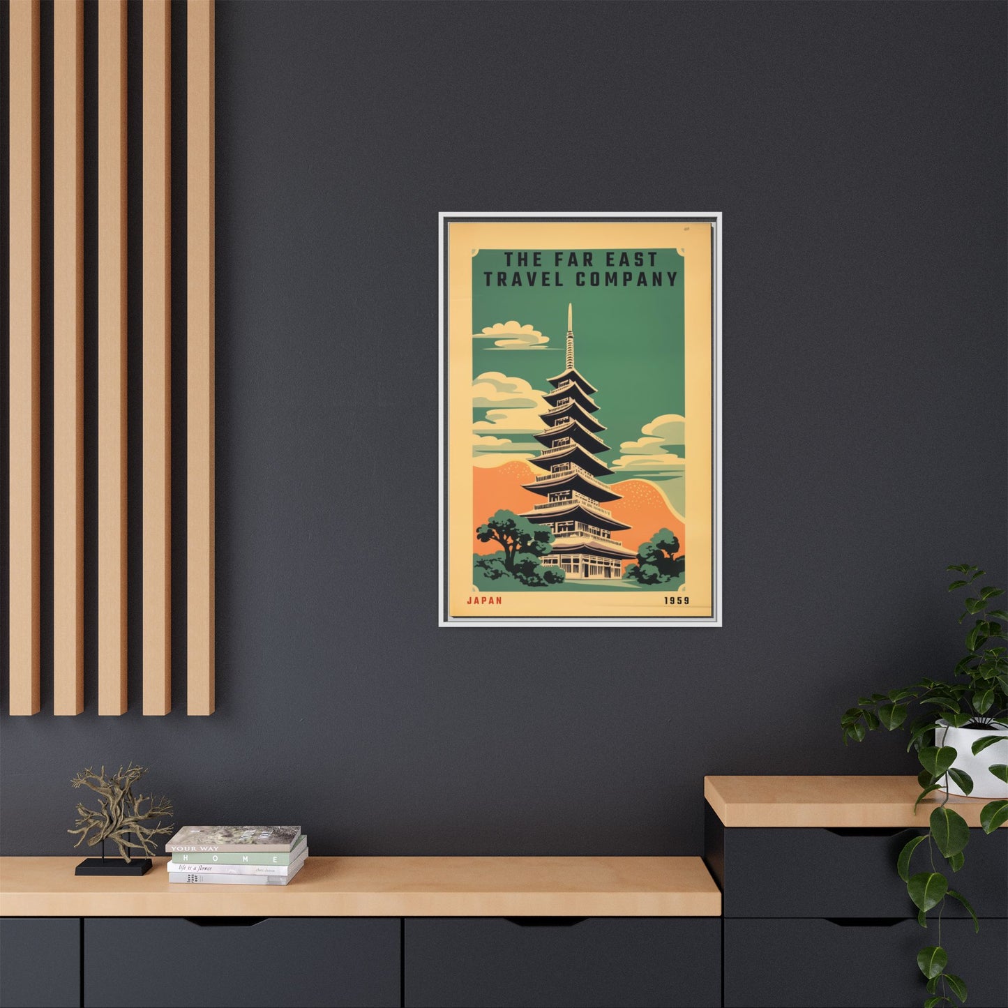 Japan Pagoda Vintage Poster | Museum-Quality Fine Art Print