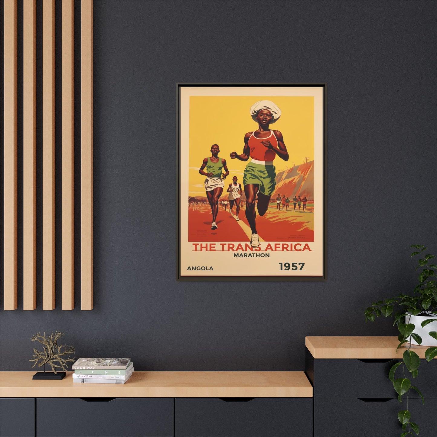 Trans-Africa Marathon 1957 Vintage Poster | Fine Art Print