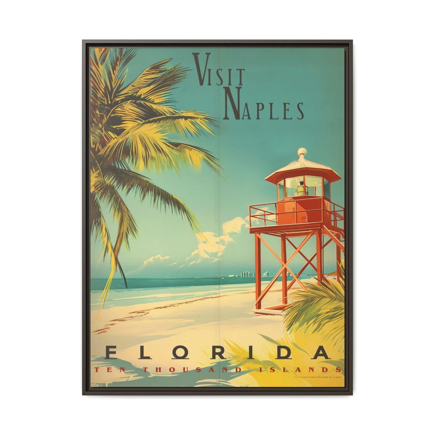 Naples Florida Vintage Beach Poster | Museum-Quality Fine Art Print