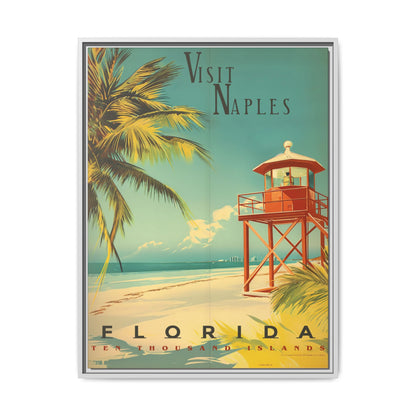 Naples Florida Vintage Beach Poster | Museum-Quality Fine Art Print