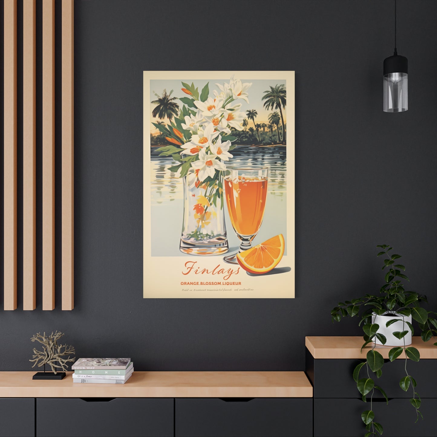 "Vintage Finlay’s Orange Blossom Liqueur Poster - Matte Canvas Stretched Wall Art" Matte Canvas, Stretched, 1.25"