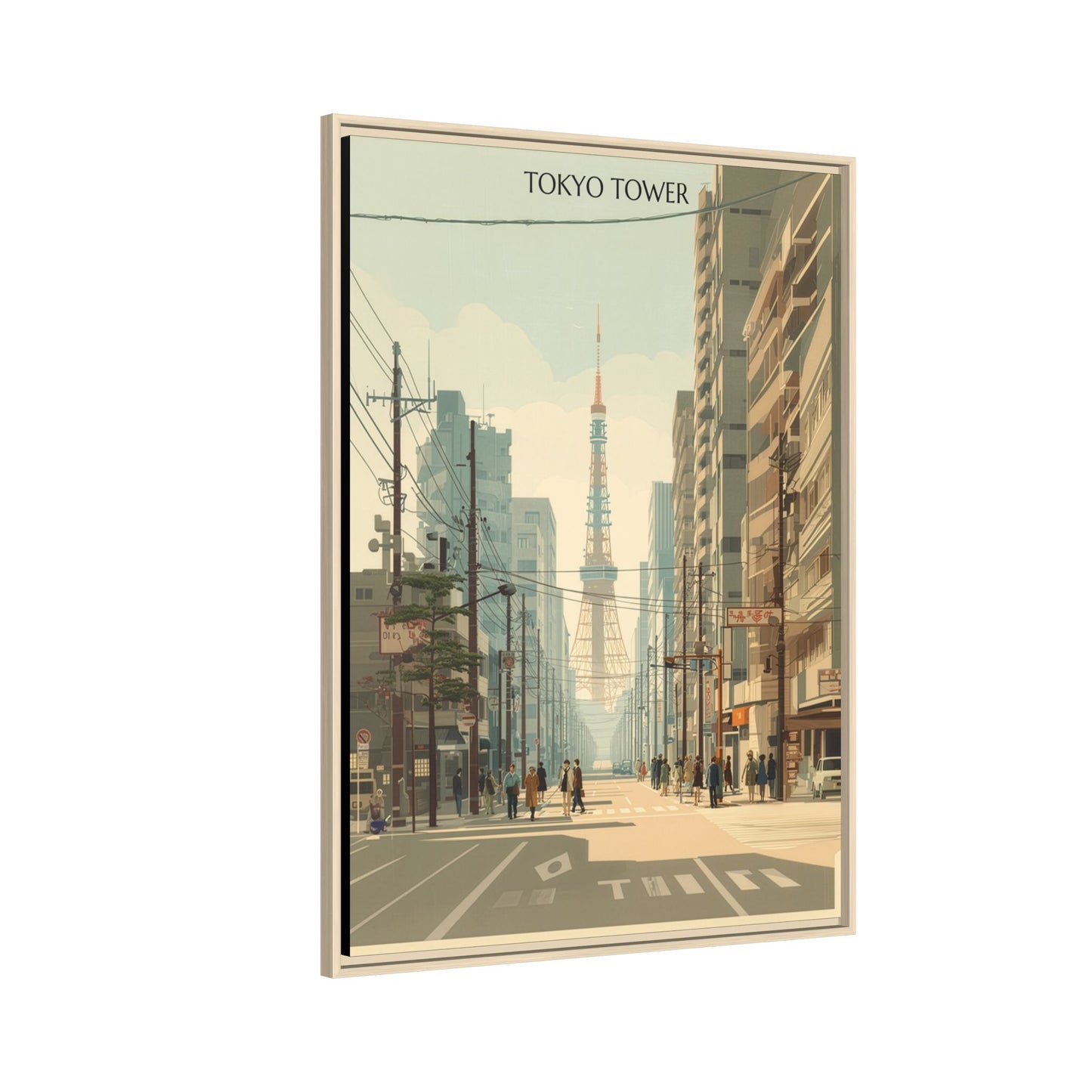 Tokyo Tower Vintage Travel Poster | Museum-Quality Fine Art Print