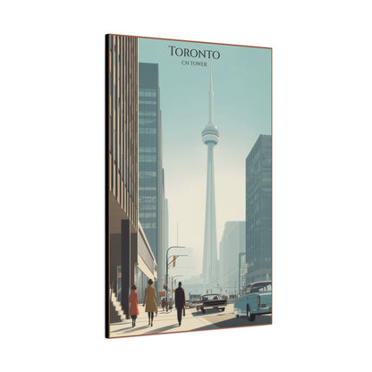 Toronto CN Tower Matte Canvas Print — Vintage Cityscape Wall Art