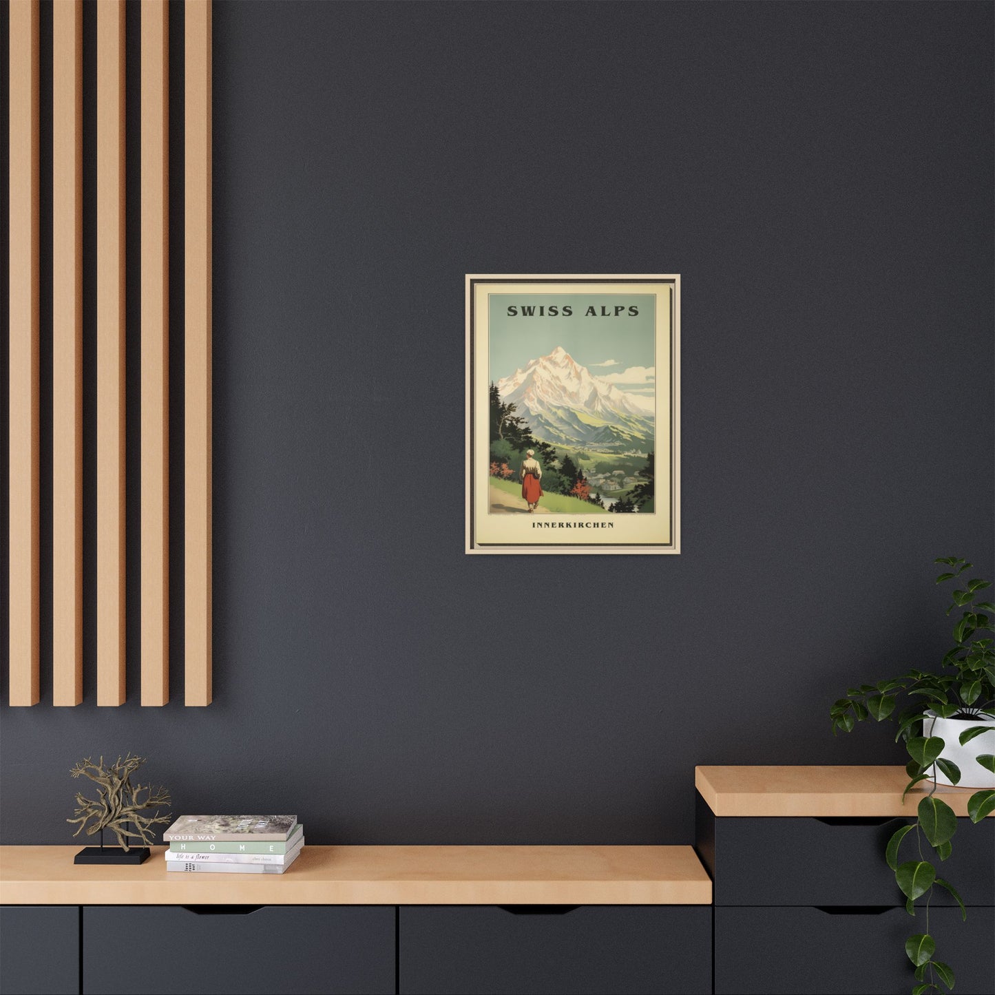 Swiss Alps Vintage Travel Poster | Fine Art Print