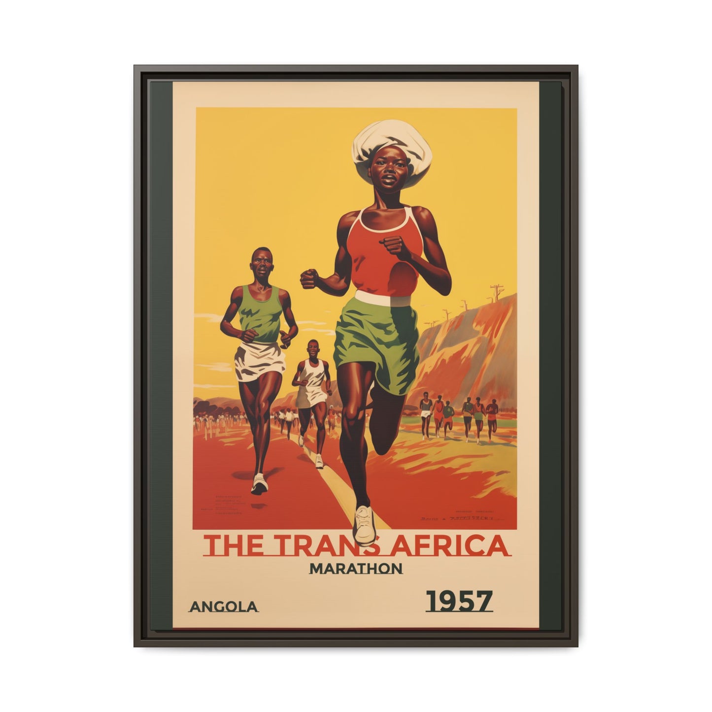 Trans-Africa Marathon 1957 Vintage Poster | Fine Art Print