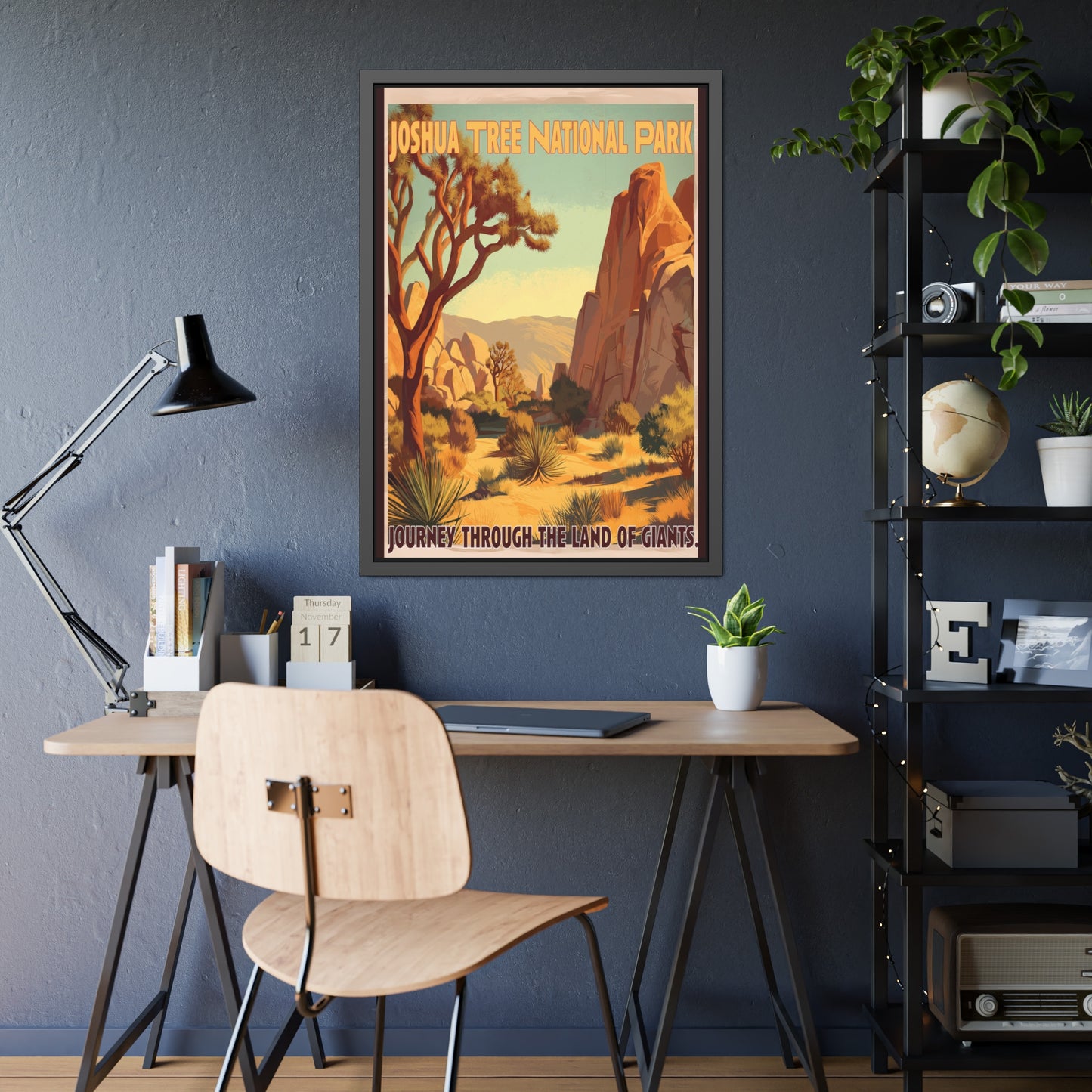 Framed Poster — Joshua Tree National Park Vintage Travel Print