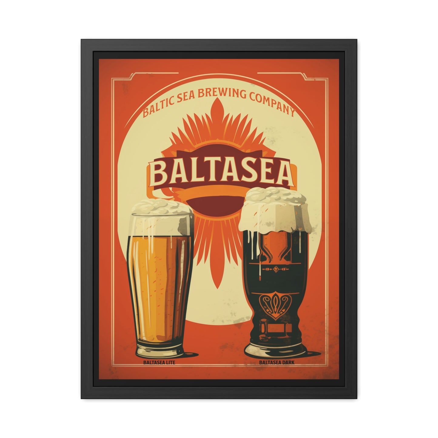 Vintage Beer Poster - Baltasea Brewing Company Art Print Framed Posters