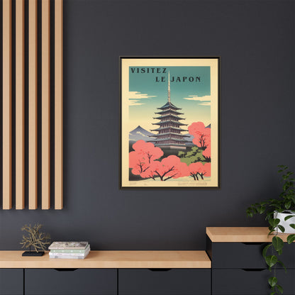 Visitez le Japon Japanese Travel Vintage Poster | Museum-Quality Fine Art Print