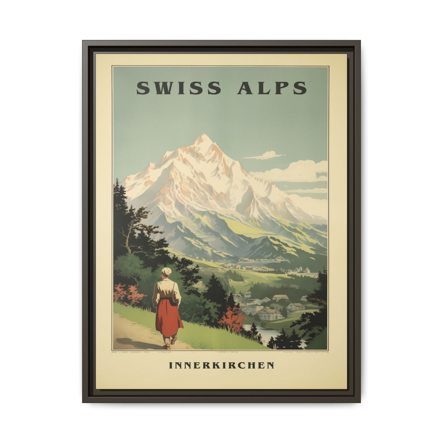 Swiss Alps Vintage Travel Poster | Fine Art Print