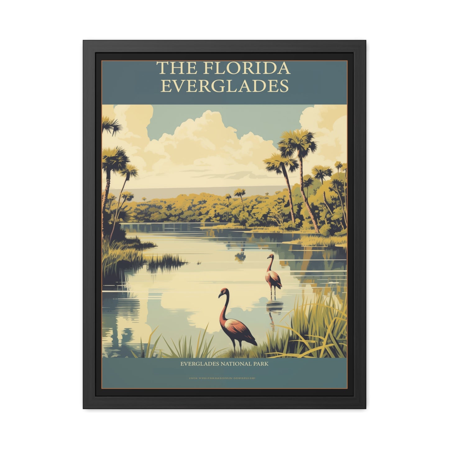"The Florida Everglades - Vintage National Park Framed Poster"