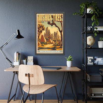 Joshua Tree Framed Poster - Vintage National Park Travel Print