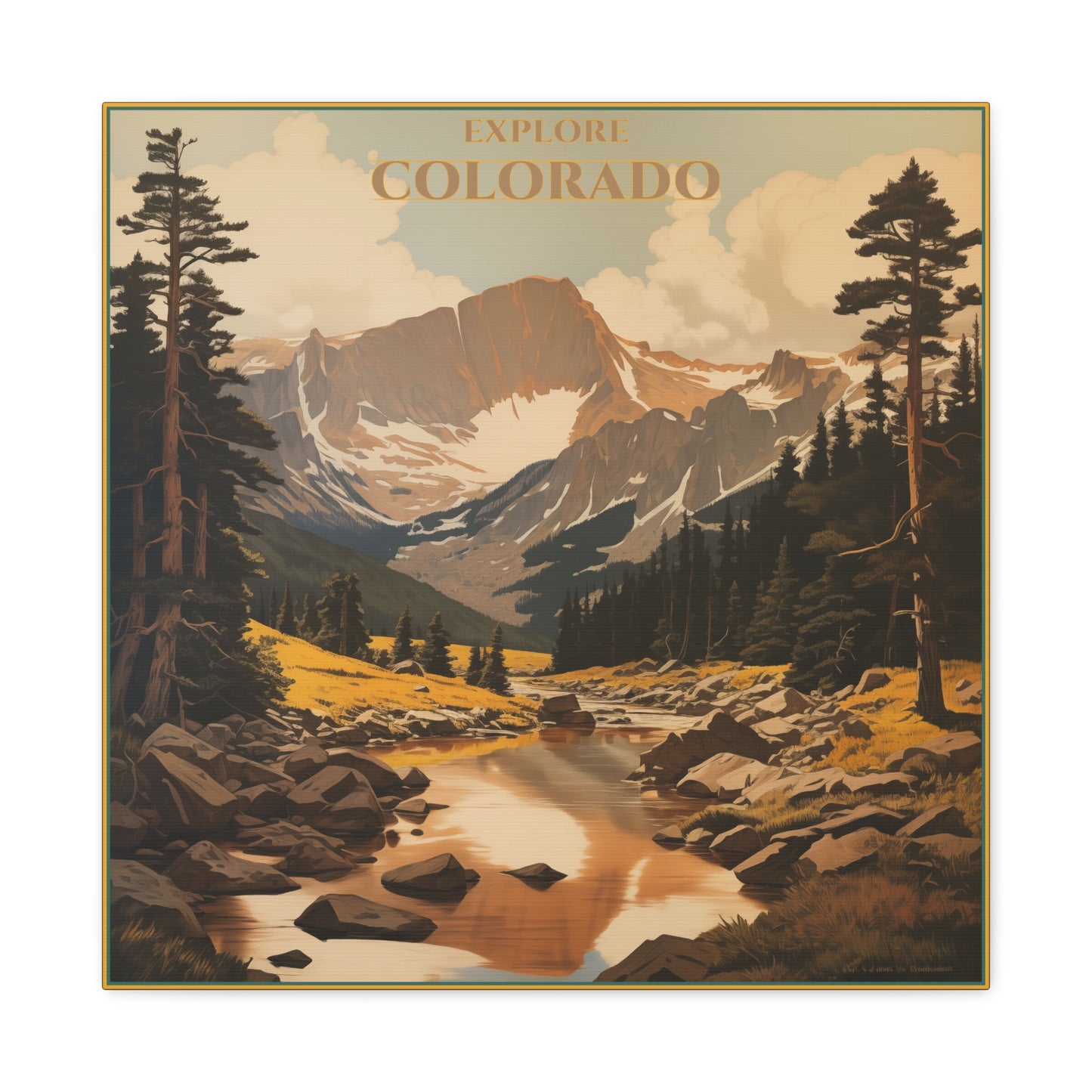 "Explore Colorado Canvas - Stretched Matte Wall Art" Matte Canvas, Stretched, 1.25"