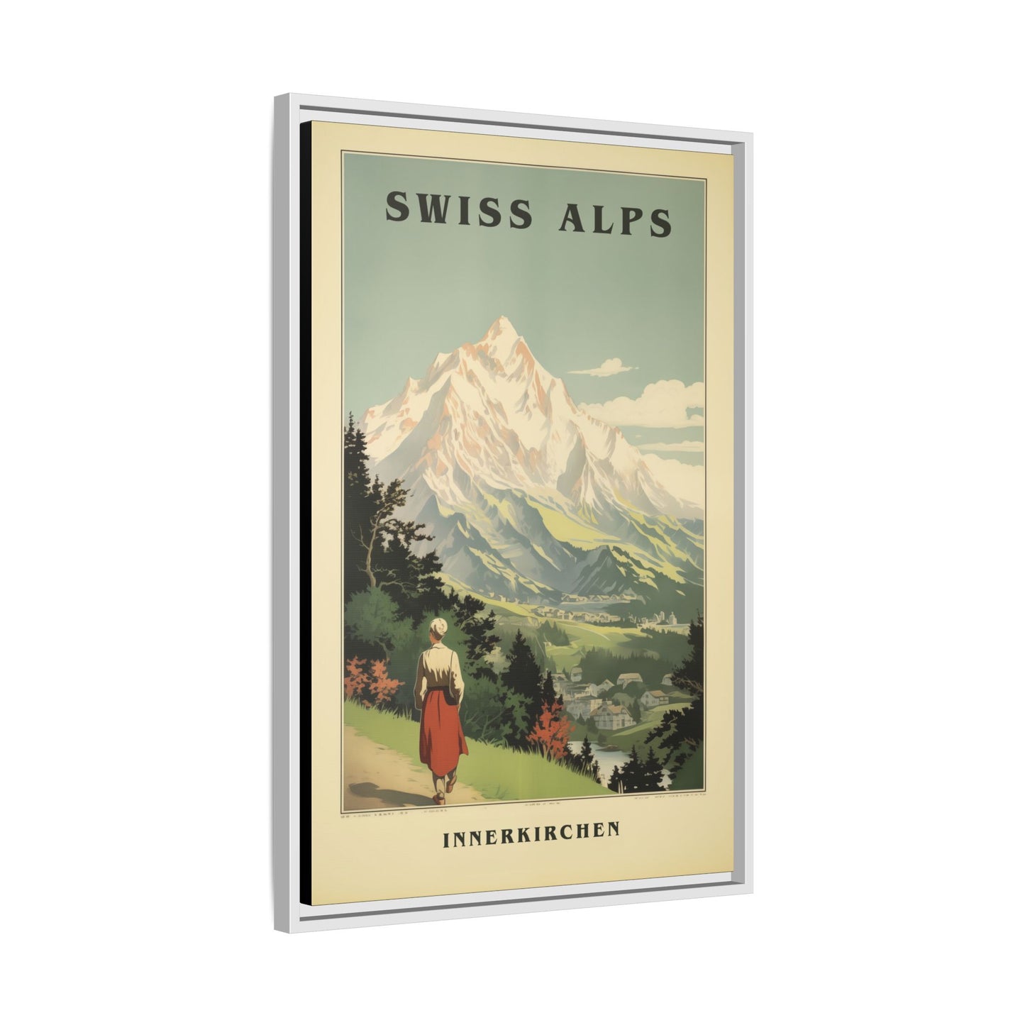 Swiss Alps Vintage Travel Poster | Fine Art Print