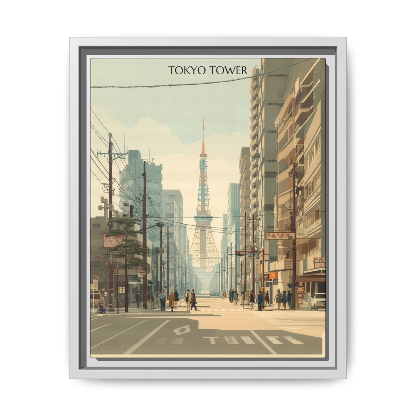 Tokyo Tower Vintage Travel Poster | Museum-Quality Fine Art Print
