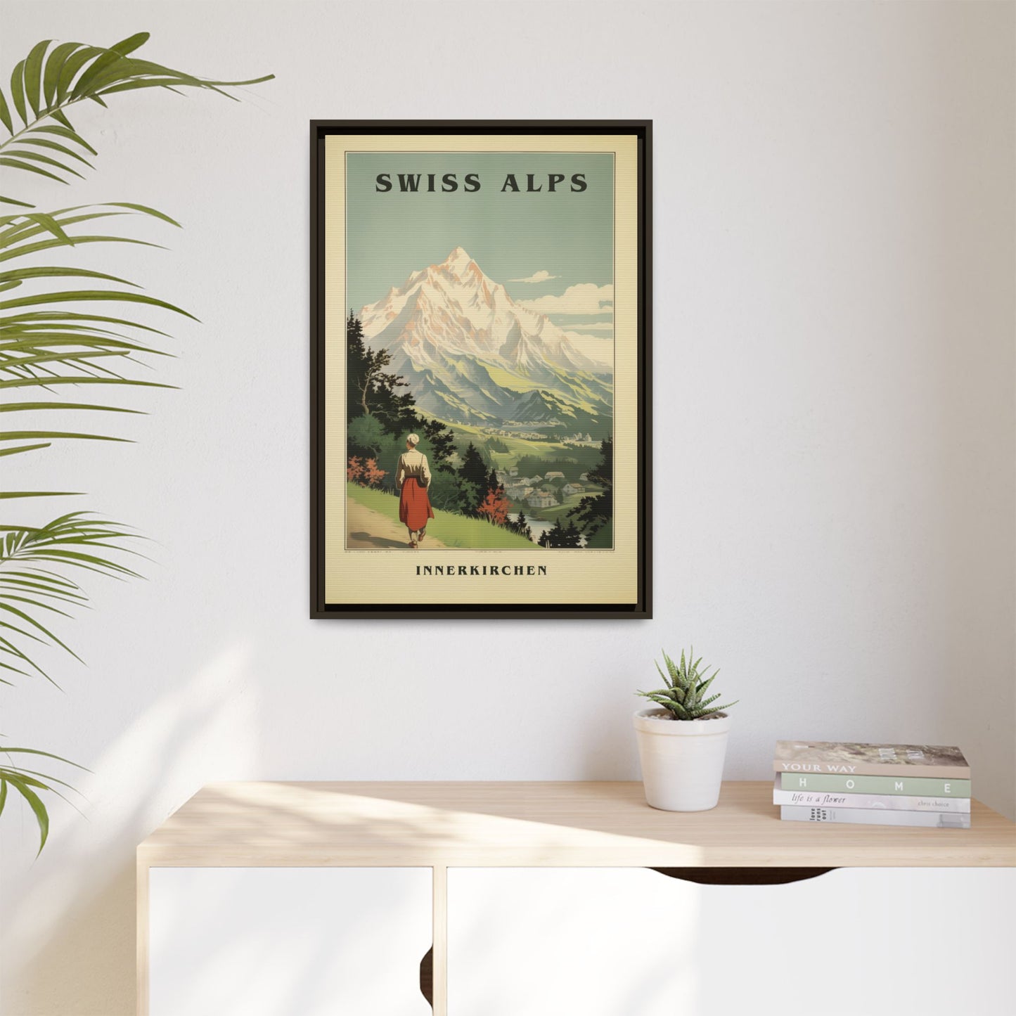 Swiss Alps Vintage Travel Poster | Fine Art Print