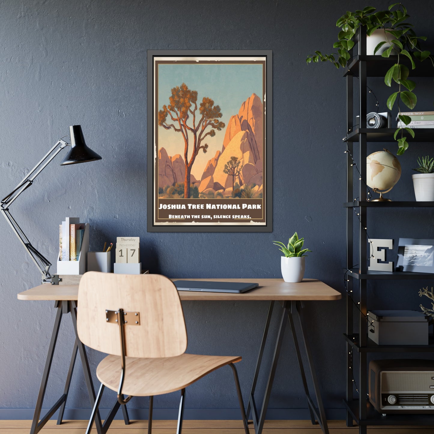 Framed Poster — Joshua Tree National Park Vintage Travel Art