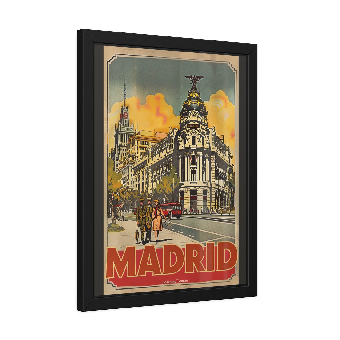 Madrid Vintage Travel Poster — Framed Paper Poster