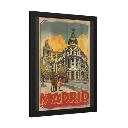 Madrid Vintage Travel Poster — Framed Paper Poster