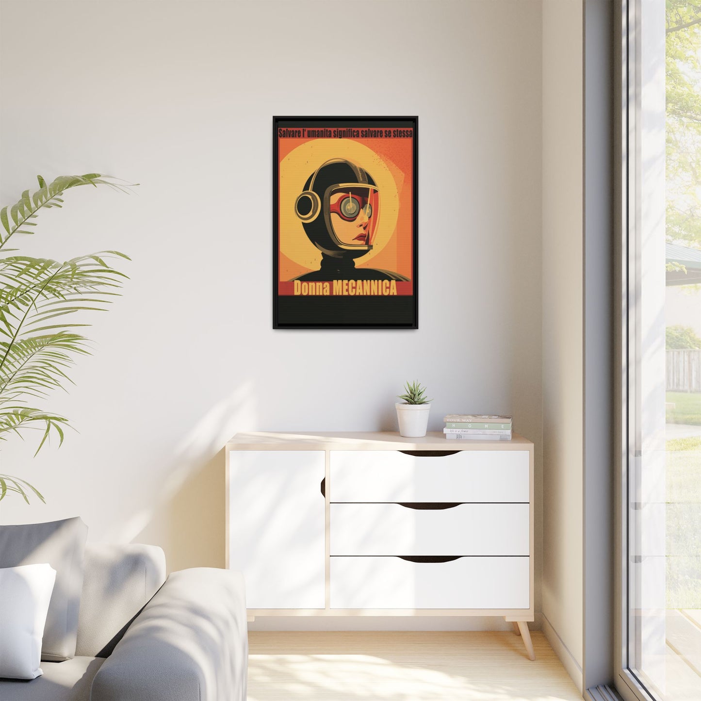 Donna Meccanica Retro Sci-Fi Vintage Poster | Museum-Quality Fine Art Print
