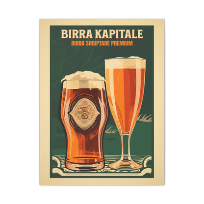 "Vintage Birra Kapitale Poster - Birra Kapitale Premium Frameless Stretched Matte Canvas" Matte Canvas, Stretched, 1.25"
