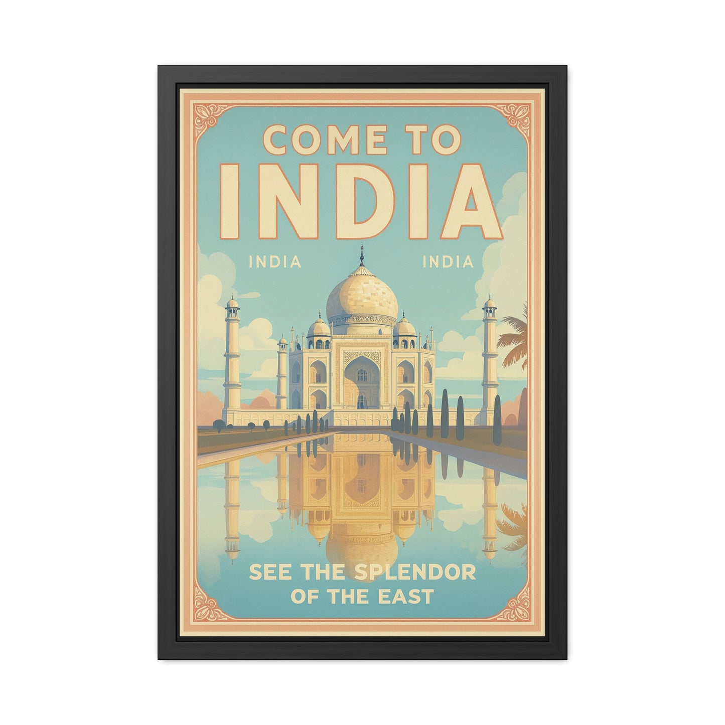 Vintage India Travel Framed Poster — See the Splendor of the East | Vintageanna_M
