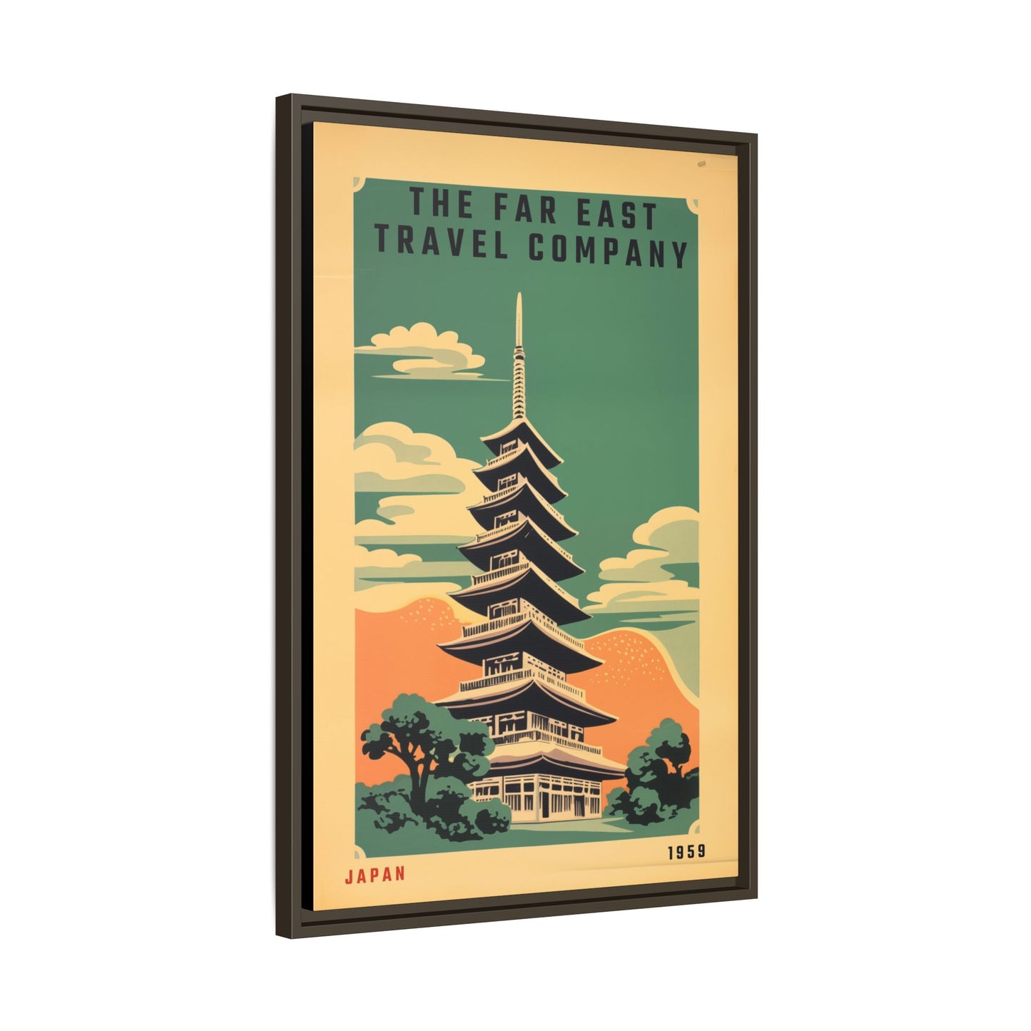 Japan Pagoda Vintage Poster | Museum-Quality Fine Art Print