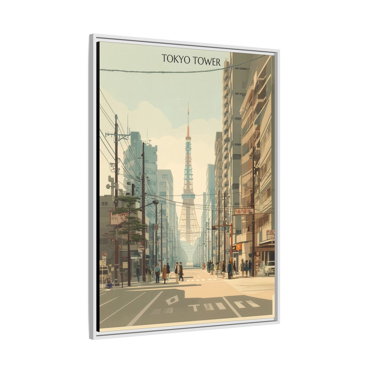 Tokyo Tower Vintage Travel Poster | Museum-Quality Fine Art Print