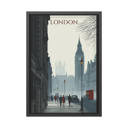 London Vintage Street Framed Poster