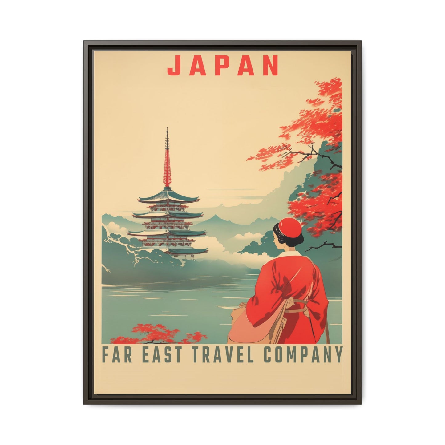 Japan Far East Travel Company Vintage Poster | Museum-Quality Fine Art Print
