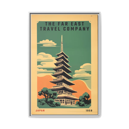Japan Pagoda Vintage Poster | Museum-Quality Fine Art Print
