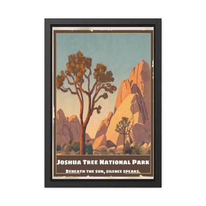 Joshua Tree National Park Framed Poster — Vintage Desert Travel Art Print_M