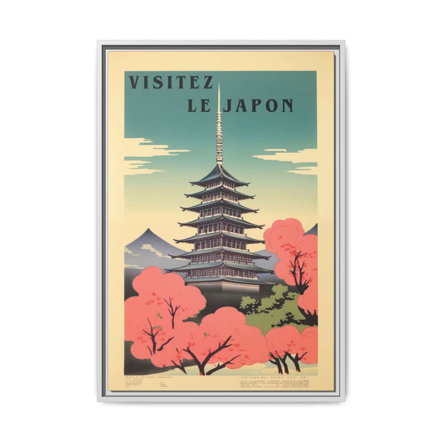 Visitez le Japon Japanese Travel Vintage Poster | Museum-Quality Fine Art Print