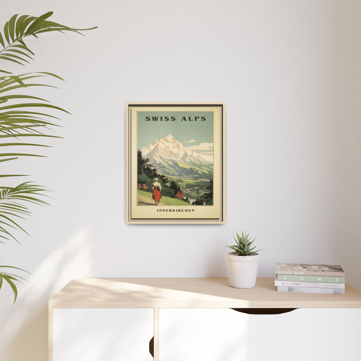 Swiss Alps Vintage Travel Poster | Fine Art Print