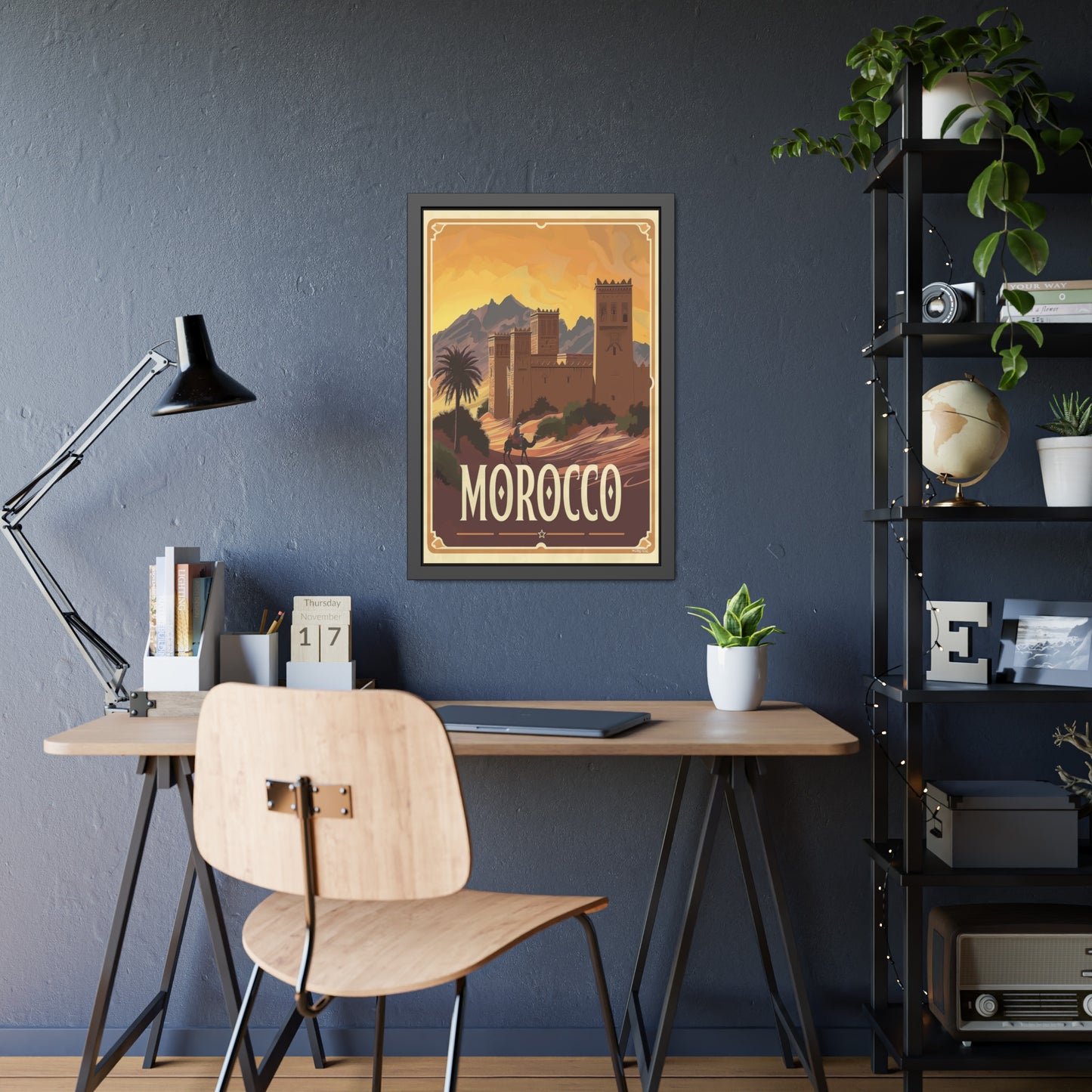 Morocco Vintage Travel Poster — Framed Paper Poster