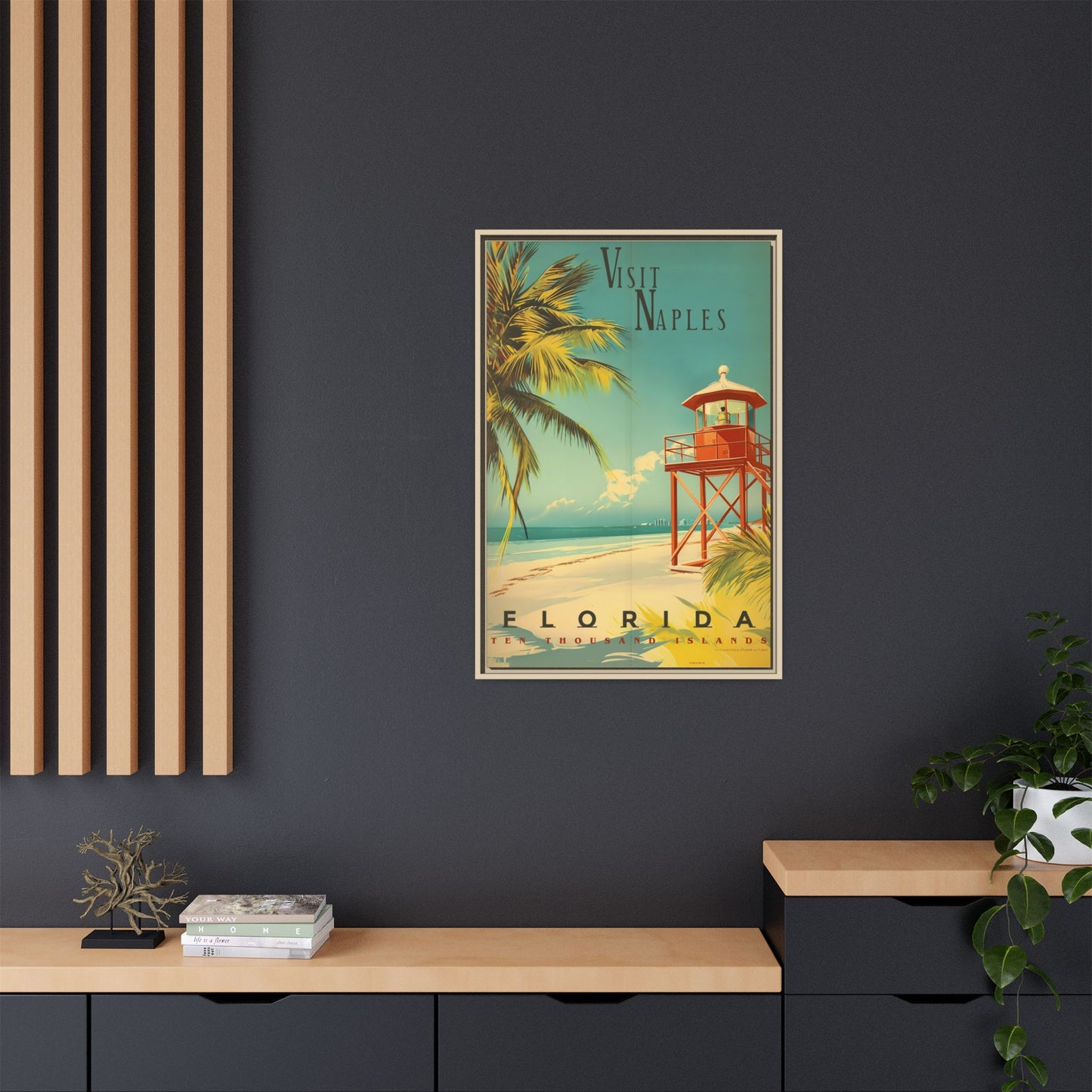 Naples Florida Vintage Beach Poster | Museum-Quality Fine Art Print