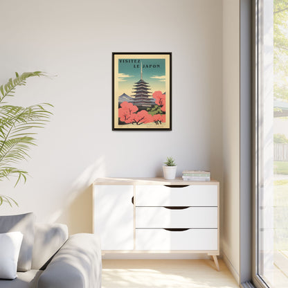 Visitez le Japon Japanese Travel Vintage Poster | Museum-Quality Fine Art Print