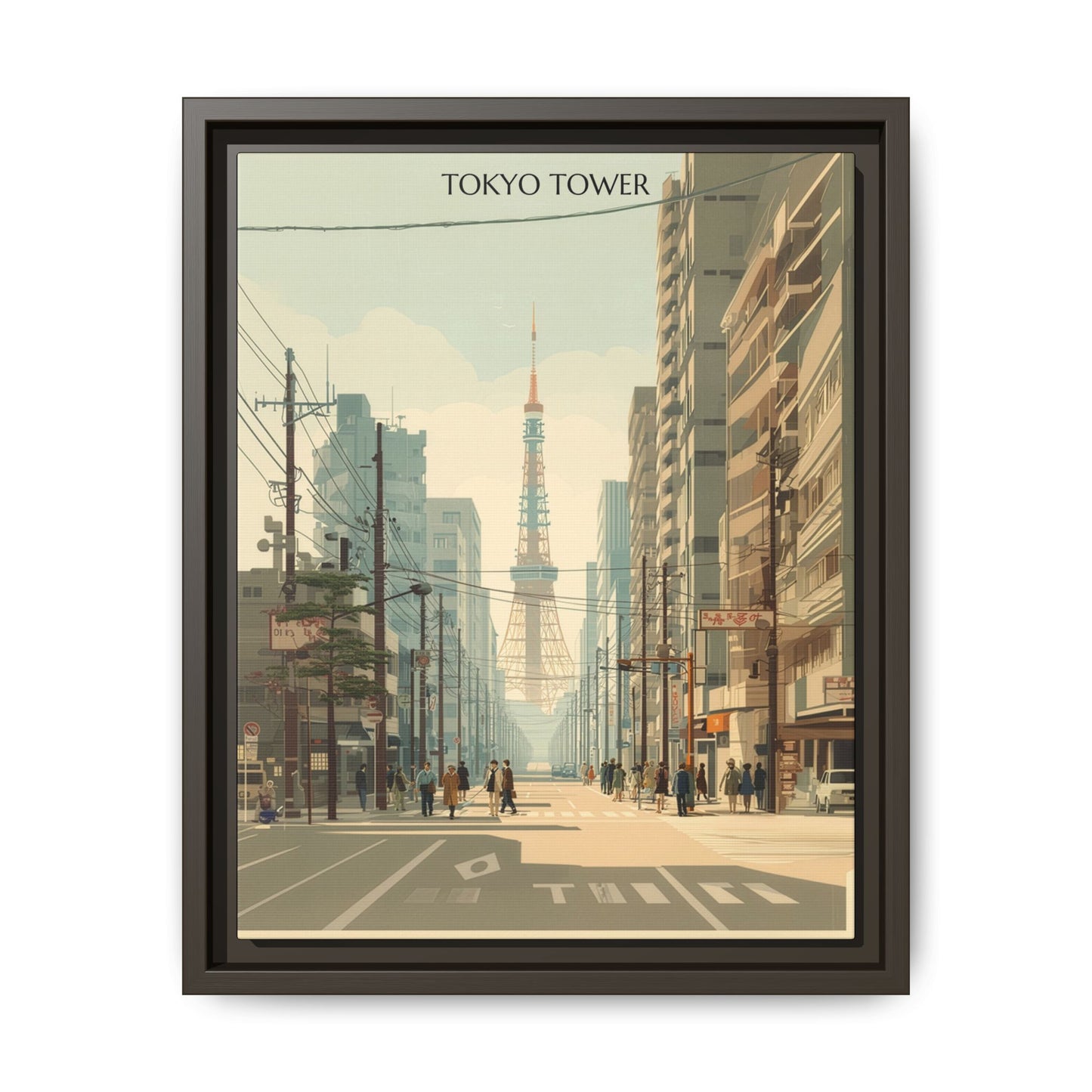 Tokyo Tower Vintage Travel Poster | Museum-Quality Fine Art Print