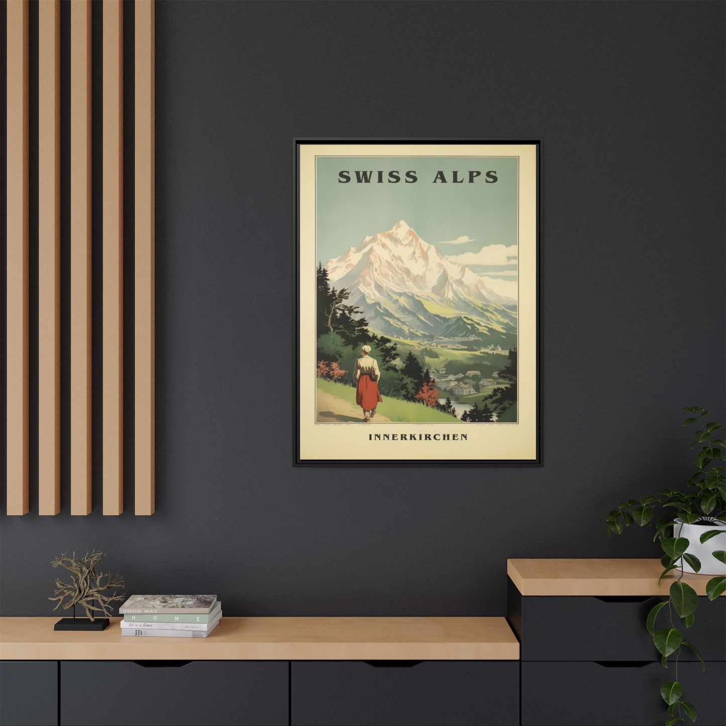 Swiss Alps Vintage Travel Poster | Fine Art Print
