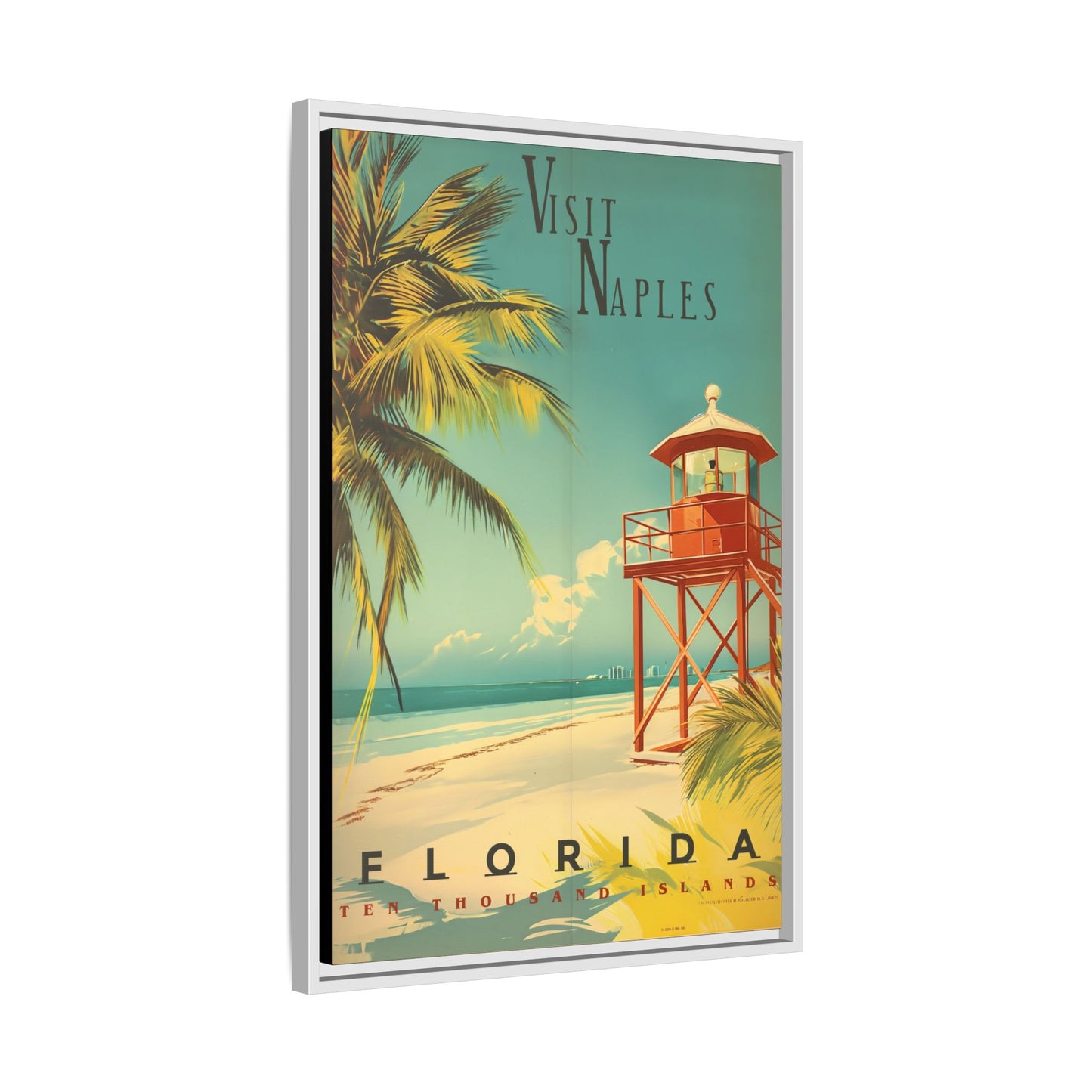 Naples Florida Vintage Beach Poster | Museum-Quality Fine Art Print