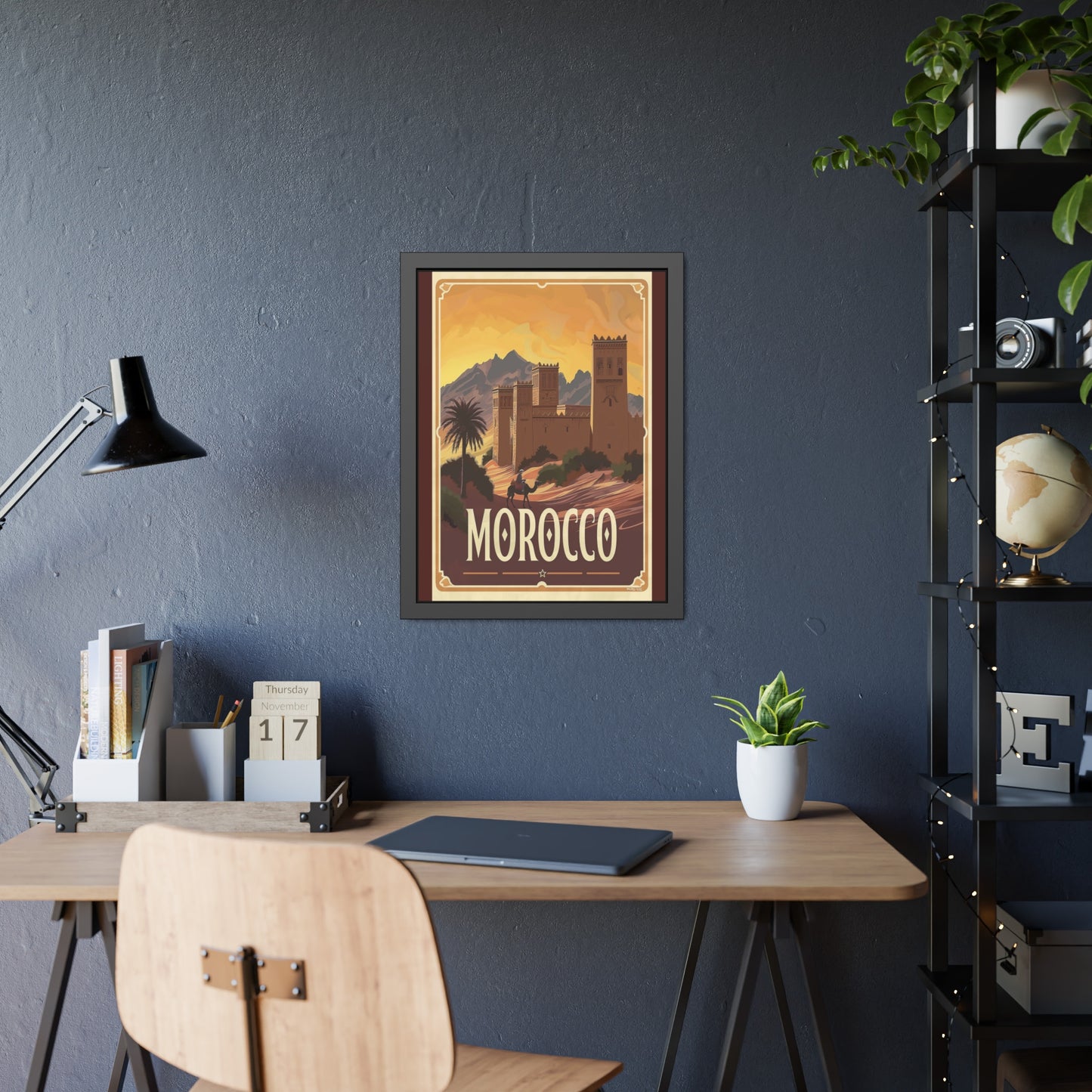 Morocco Vintage Travel Poster — Framed Paper Poster