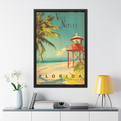 "Visit Naples - Ten Thousand Islands Vintage Florida Framed Poster" Visit Naples Florida, Framed Posters