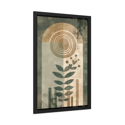 Modern Botanical Framed Poster | Minimalist Nature Wall Art Print, Contemporary Green Home Décor & Gift for Plant Lovers