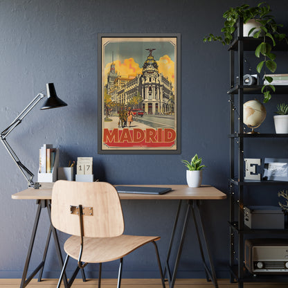 Madrid Vintage Travel Poster — Framed Paper Poster