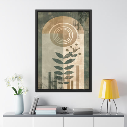Modern Botanical Framed Poster | Minimalist Nature Wall Art Print, Contemporary Green Home Décor & Gift for Plant Lovers