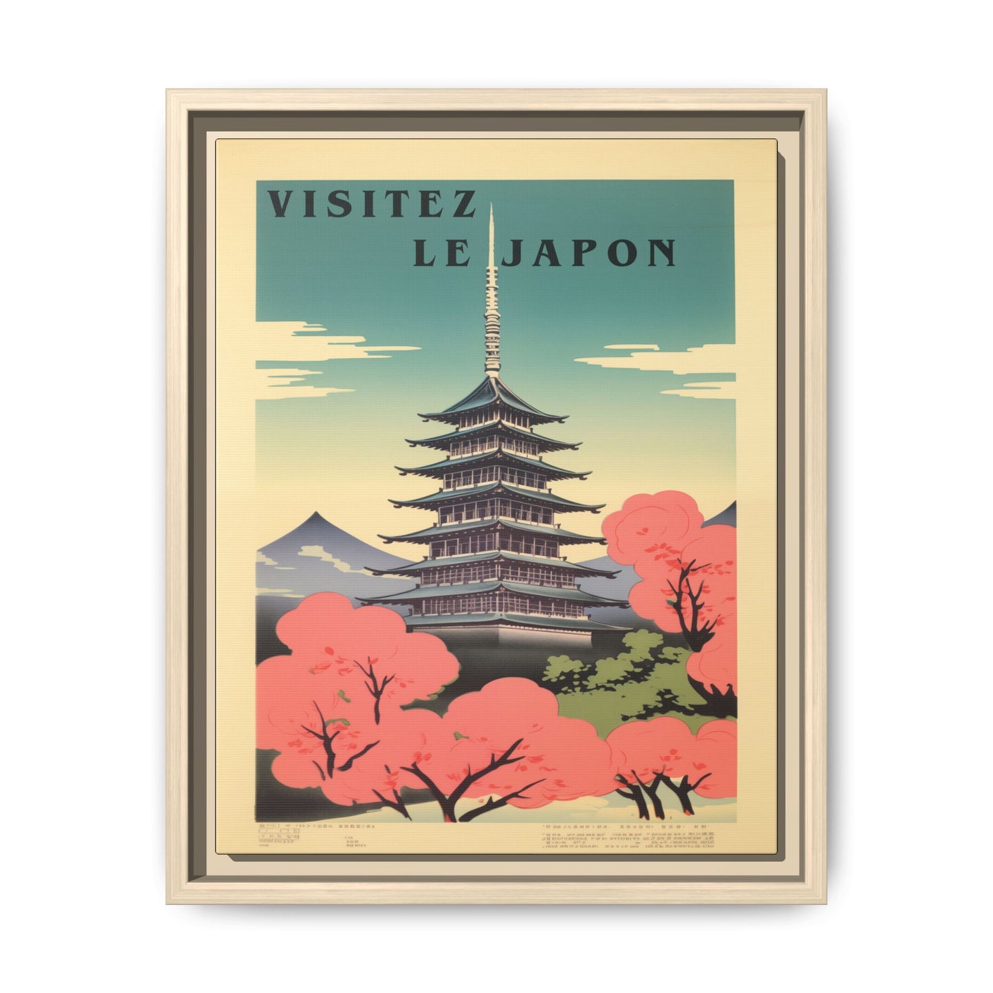 Visitez le Japon Japanese Travel Vintage Poster | Museum-Quality Fine Art Print