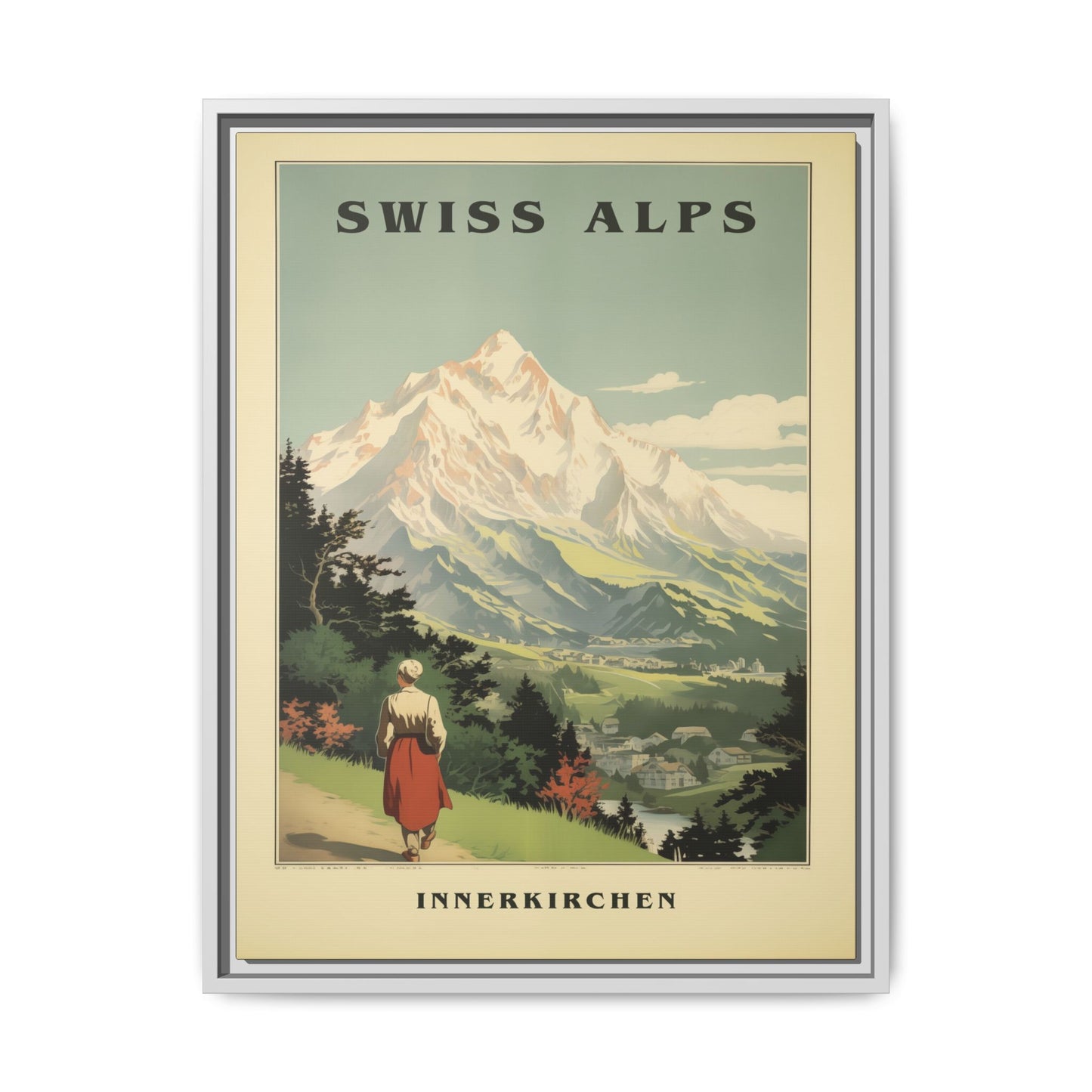 Swiss Alps Vintage Travel Poster | Fine Art Print