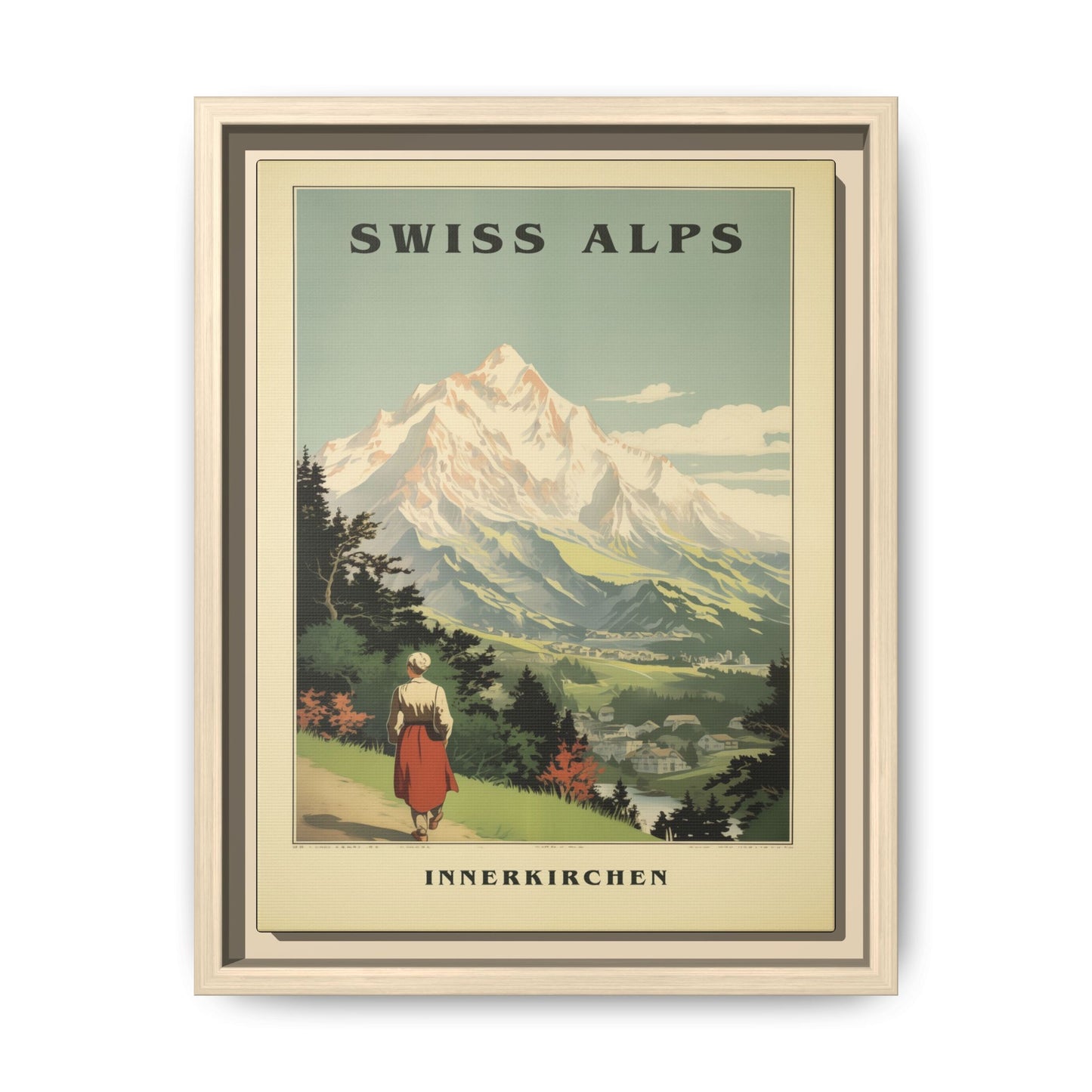 Swiss Alps Vintage Travel Poster | Fine Art Print